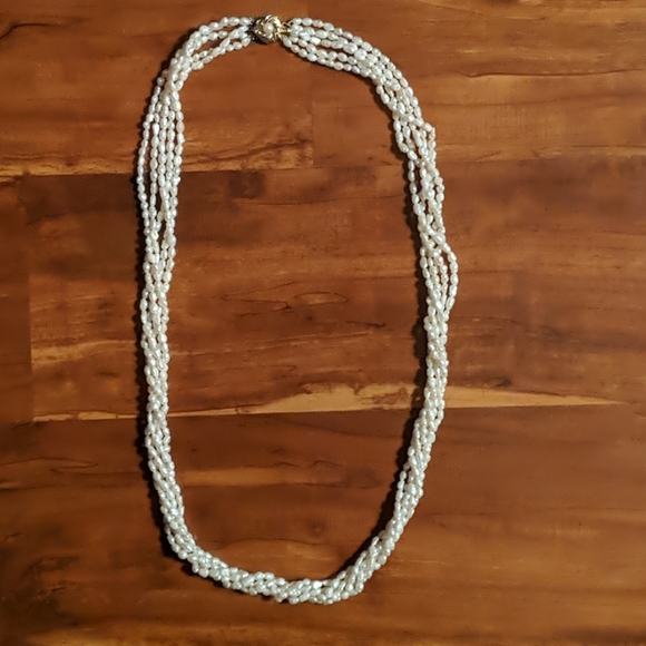 5-Strand Rice Pearl Necklace - Picture 1 of 4